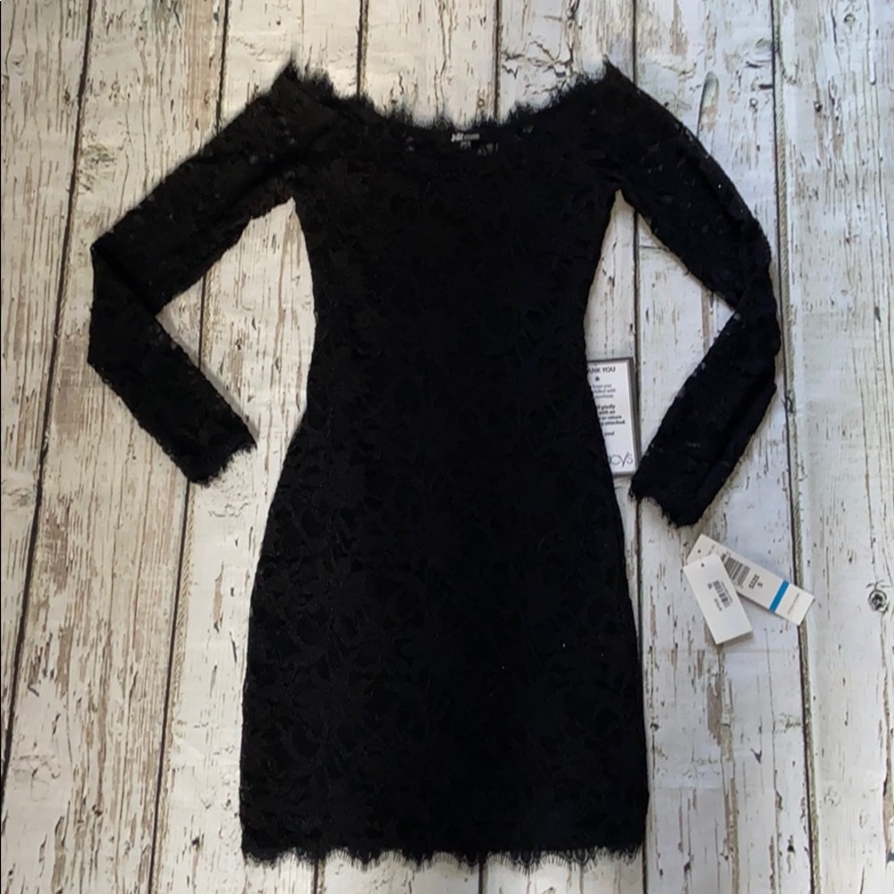 Black lace cocktail dress